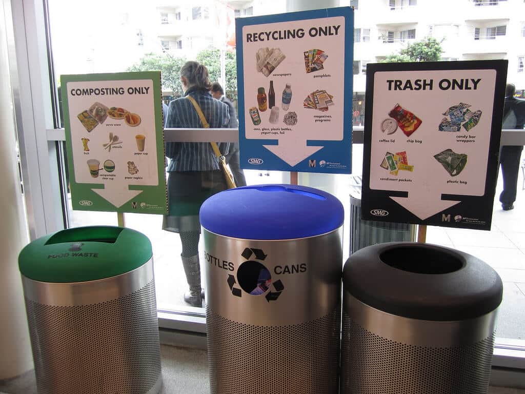 Eco-friendly restaurants separate their waste to help the earth