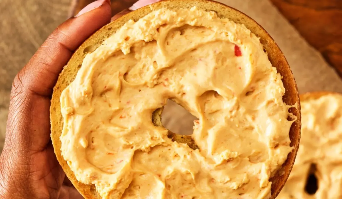 Einstein Bros bagel with hot honey schmear seasonal menu item